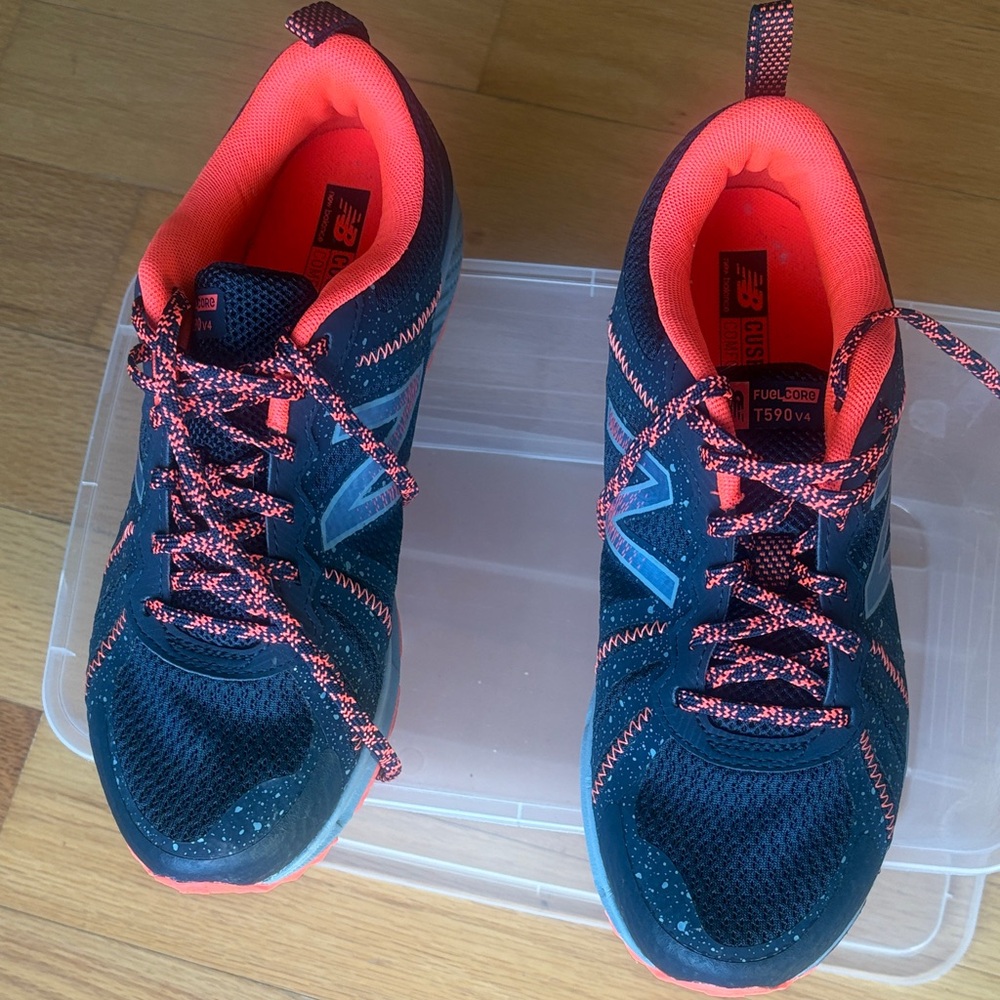 New Balance Dark Blue and Bright Pink Athletic Shoes